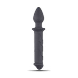 Plug anale nero in silicone morbido con base a anello di sicurezza