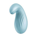 Dipping Delight vibratore lay-on in silicone azzurro chiaro vista laterale