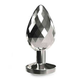 Plug anale Disco Diamond vetro simmetrico facettato riflessi luce