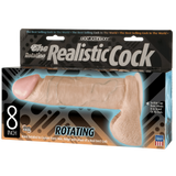 Confezione dildo Doc Johnson Rotating Realistic Cock 8 pollici carne con base ventosa
