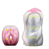 Misure Dolfin masturbatore silicone liquido 16.3x9cm vista frontale e laterale