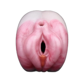 Dolfin masturbatore in silicone liquido rosa per uomini, dettaglio anatomico e apertura centrale