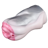 Angolo superiore Dolfin masturbatore silicone effetto marmorizzato apertura rosa