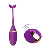 Ovetto vibrante viola Dolphin Egg con telecomando wireless e connessione remota
