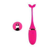 Ovetto vibrante rosa acceso Dolphin Egg con telecomando wireless e finiture dorate