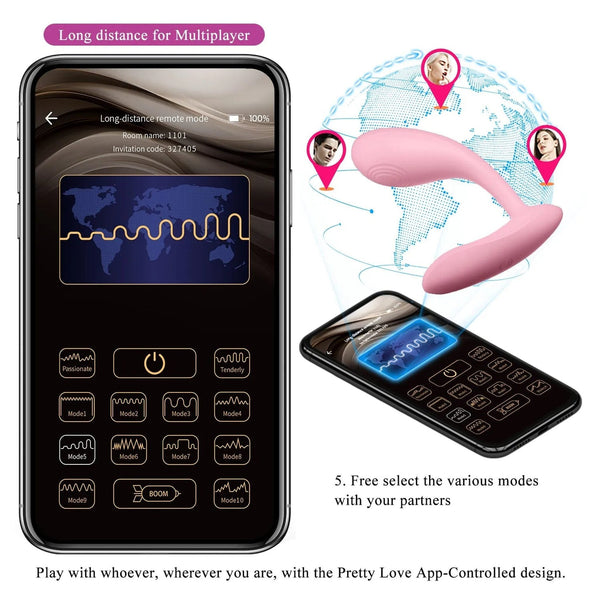 Doppio Stimolatore Vaginale Clitorideo controllabile a distanza