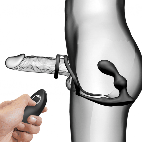 Doppio Stimolatore Wireless Pene & Ano con 12 modalità di vibrazione