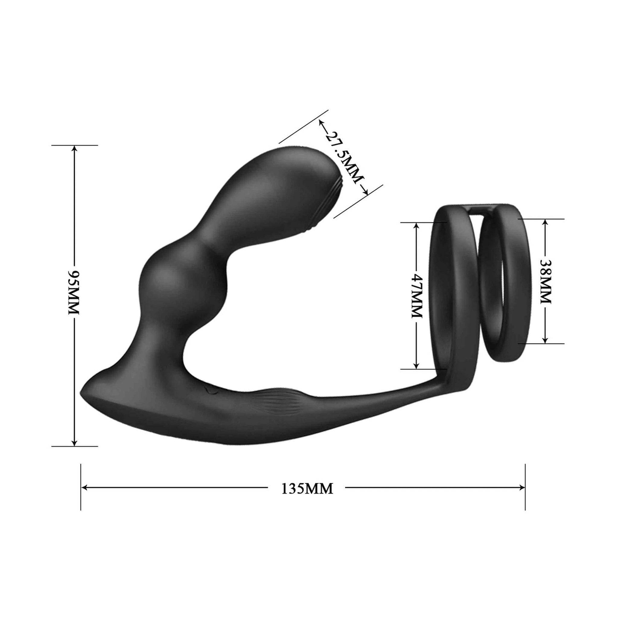 Doppio Stimolatore Wireless Pene & Ano con 12 modalità di vibrazione