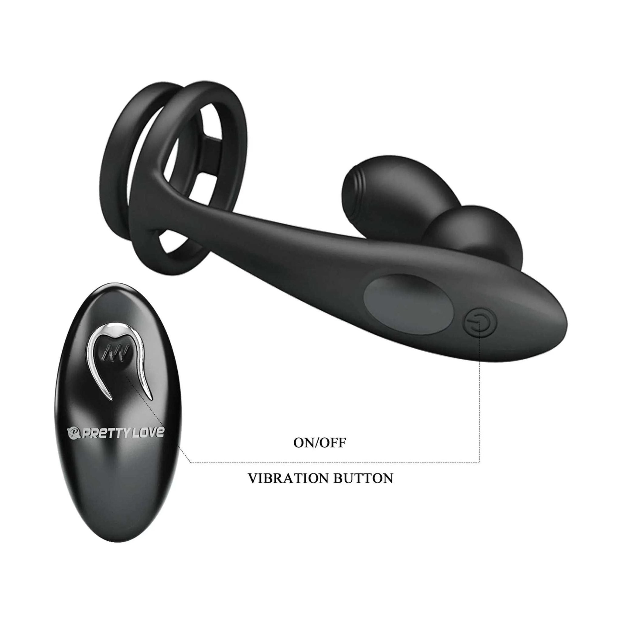 Doppio Stimolatore Wireless Pene & Ano con 12 modalità di vibrazione