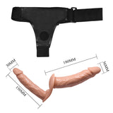 Misura strappone doppio Baile nero con dildo biforcuto carne 180mm lunghezza totale