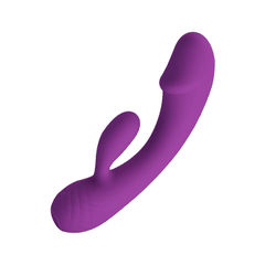 Doreen Vibratore Rabbit realizzato in Silicone Soft Touch - 12 modalità di vibrazione, Extra Morbido, Ricaricabile, Viola