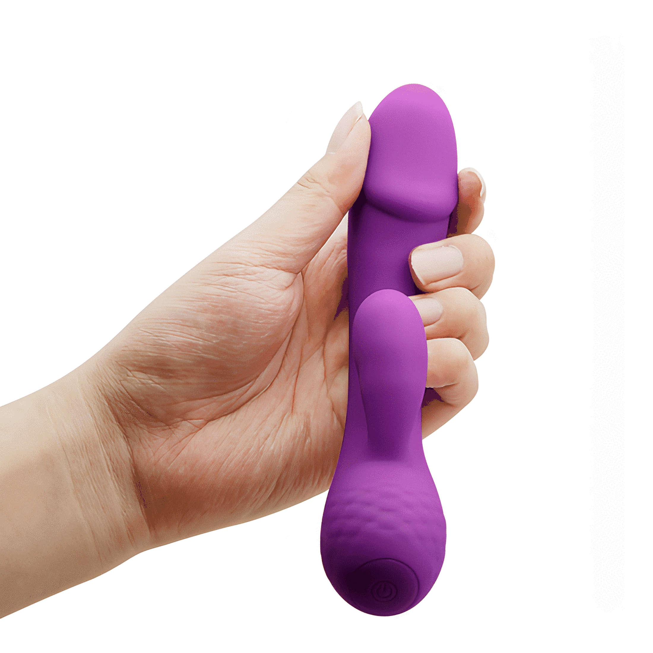 Doreen Vibratore Rabbit realizzato in Silicone Soft Touch - 12 modalità di vibrazione, Extra Morbido, Ricaricabile, Viola