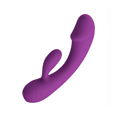 Doreen Vibratore Rabbit realizzato in Silicone Soft Touch - 12 modalità di vibrazione, Extra Morbido, Ricaricabile, Viola