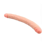 Doppio dildo flessibile in PVC rosa carne per stimolazione doppia Chisa