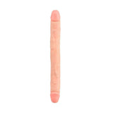Doppio dildo realistico rosa carne Chisa PVC con due teste e vene pronunciate