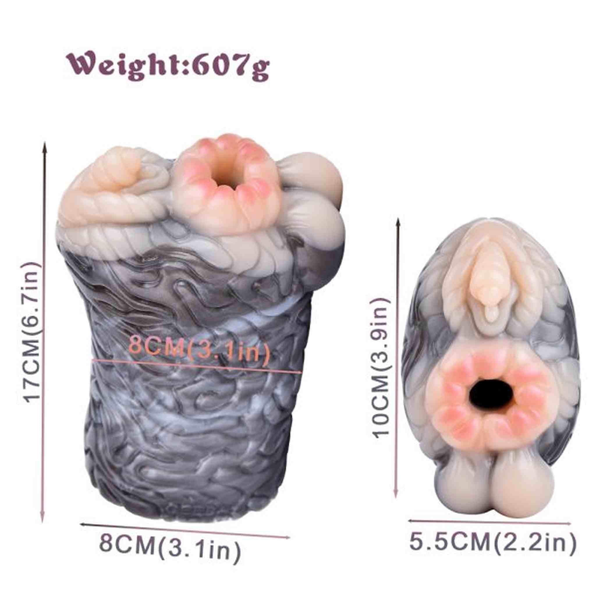 Double channel male masturbator
