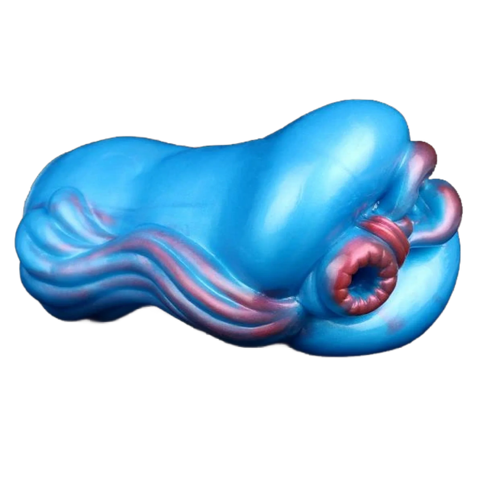 Dual channel vibration masturbation cup