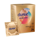 Durex Real Feel profilattici senza lattice confezione da 24 dorata con lubrificazione