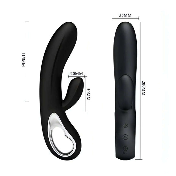 Elmer Vibratore Rabbit in silicone con 12 diverse vibrazioni