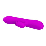 Elton Vibratore Rabbit con stimolatore clitorideo a spazzole roteanti