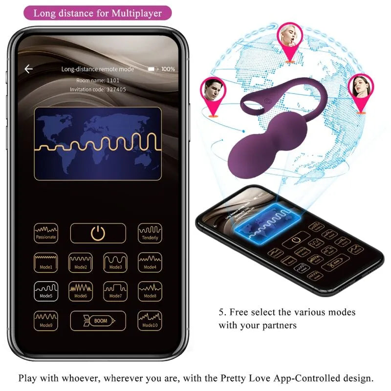 Elvira Palline Vibranti in Silicone con Comando tramite Smartphone