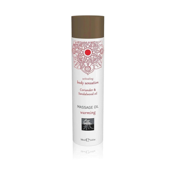 Olio da massaggio Shiatsu arancia e sandalo 100 ml bottiglia bianca con tappo marrone