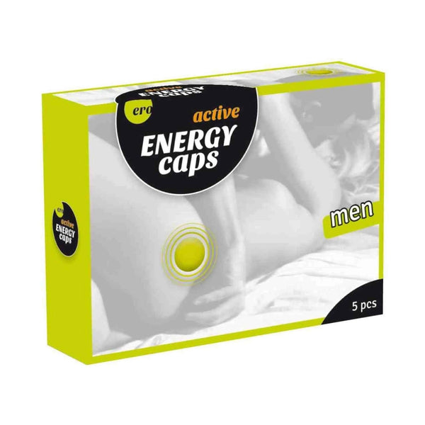 Angolo frontale Ero Men Energy Caps confezione 5 pezzi con logo