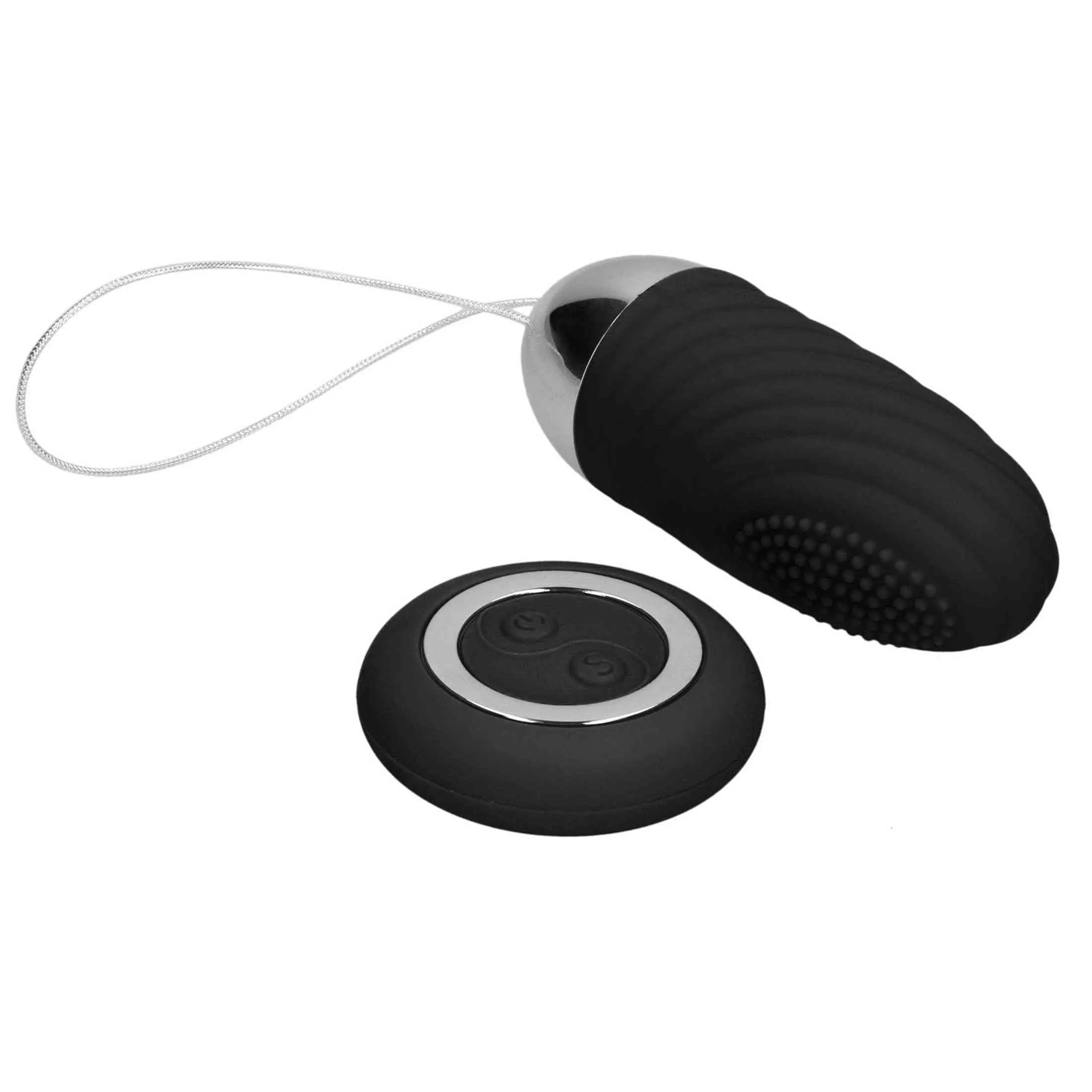 Ethan - Rechargeable Remote Control Vibrating Egg - Black