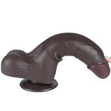 Dildo nero curvo e flessibile con finitura morbida e forma anatomica
