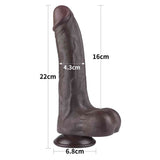 Dildo nero dimensioni complete 22 cm lunghezza e 4.3 cm diametro