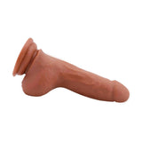 Dildo realistico orizzontale marrone chiaro superficie morbida opaca