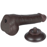 Fallo Nero Super Realistico con Pelle Scorrevole come un Membro Vero - 7.5″