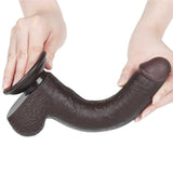 Fallo Nero Super Realistico con Pelle Scorrevole come un Membro Vero - 9″