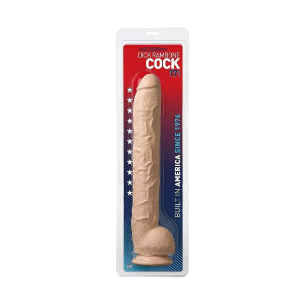 Confezione plastica dildo Doc Johnson Rambone 42.5 cm rosa carne con ventosa