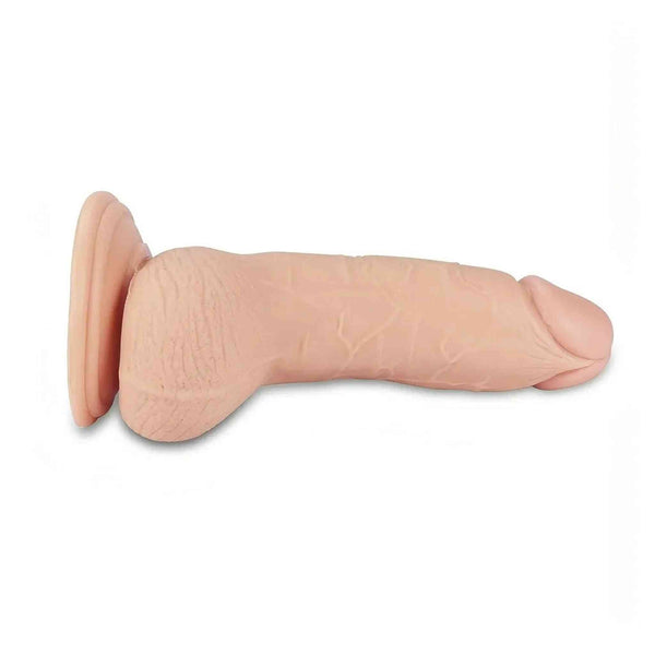 Fallo Realistico 7″ con ventosa e vibrazione regolabile con telecomando - Rosa Carne