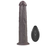 Fallo Realistico Vibrante e Roteante Con Ventosa e Telecomando Wireless 10″ Nero