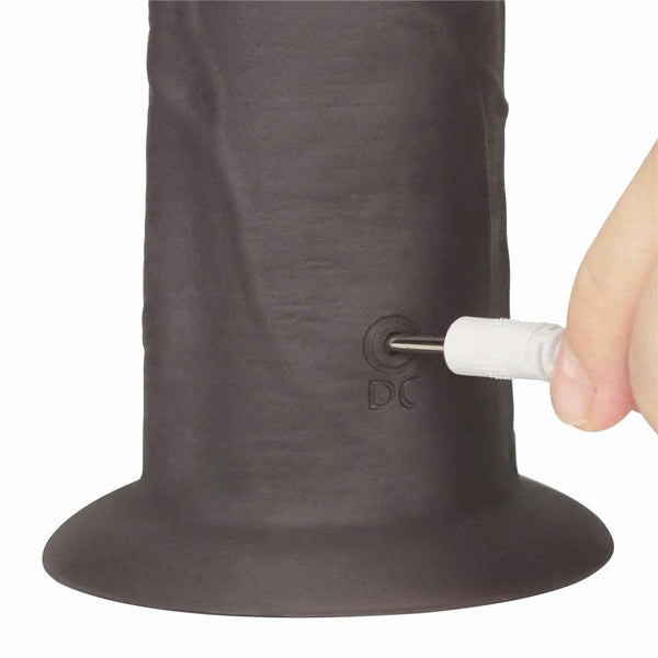 Fallo Realistico Vibrante e Roteante Con Ventosa e Telecomando Wireless 10″ Nero