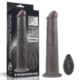 Fallo Realistico Vibrante e Roteante Con Ventosa e Telecomando Wireless 10″ Nero