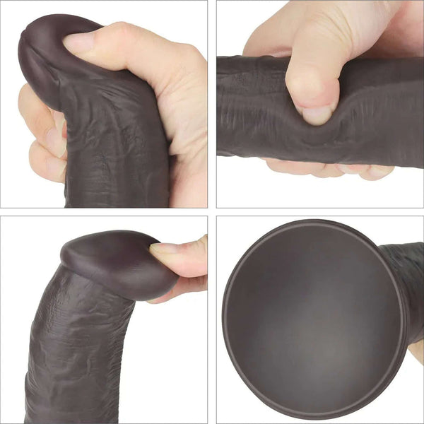Fallo Realistico Vibrante e Roteante Con Ventosa e Telecomando Wireless 10″ Nero