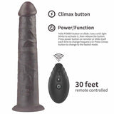 Fallo Realistico Vibrante e Roteante Con Ventosa e Telecomando Wireless 10″ Nero