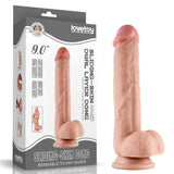 Confezione Lovetoy Sliding-Skin Dong dildo rosa carne anello scorrevole