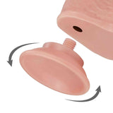 Base ventosa removibile dildo rosa carne con filettatura centrale