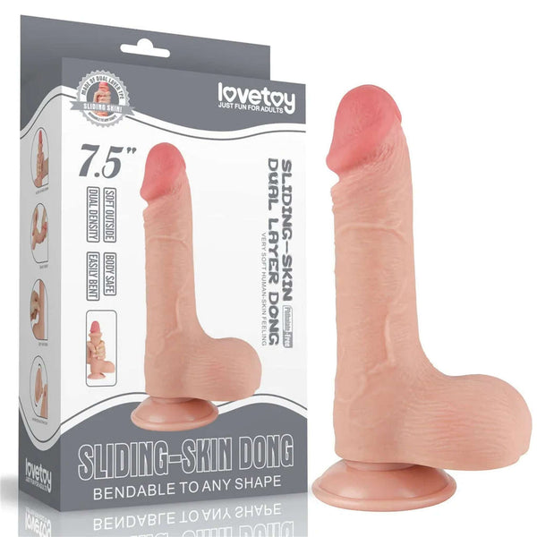 Fallo Scappellabile come un pene vero 7.5″ - Rosa Carne