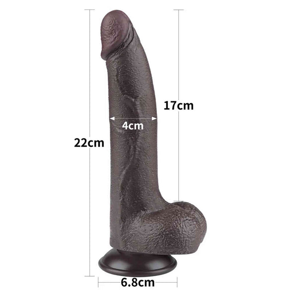 Fallo Scappellabile come un pene vero 8.5″ - Nero