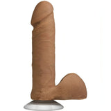 Dildo marrone venature realistiche su base argento lucida