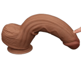 Fallo Super Realistico con Pelle Scorrevole - 12″ Mulatto 31 cm Ø 6.2 cm