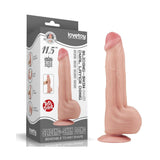 Confezione scatola Lovetoy fallo realistico pelle scorrevole rosa carne 11.5 pollici doppia pelle