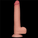 Dildo rosa carne realistico con venature naturali e base a ventosa nera