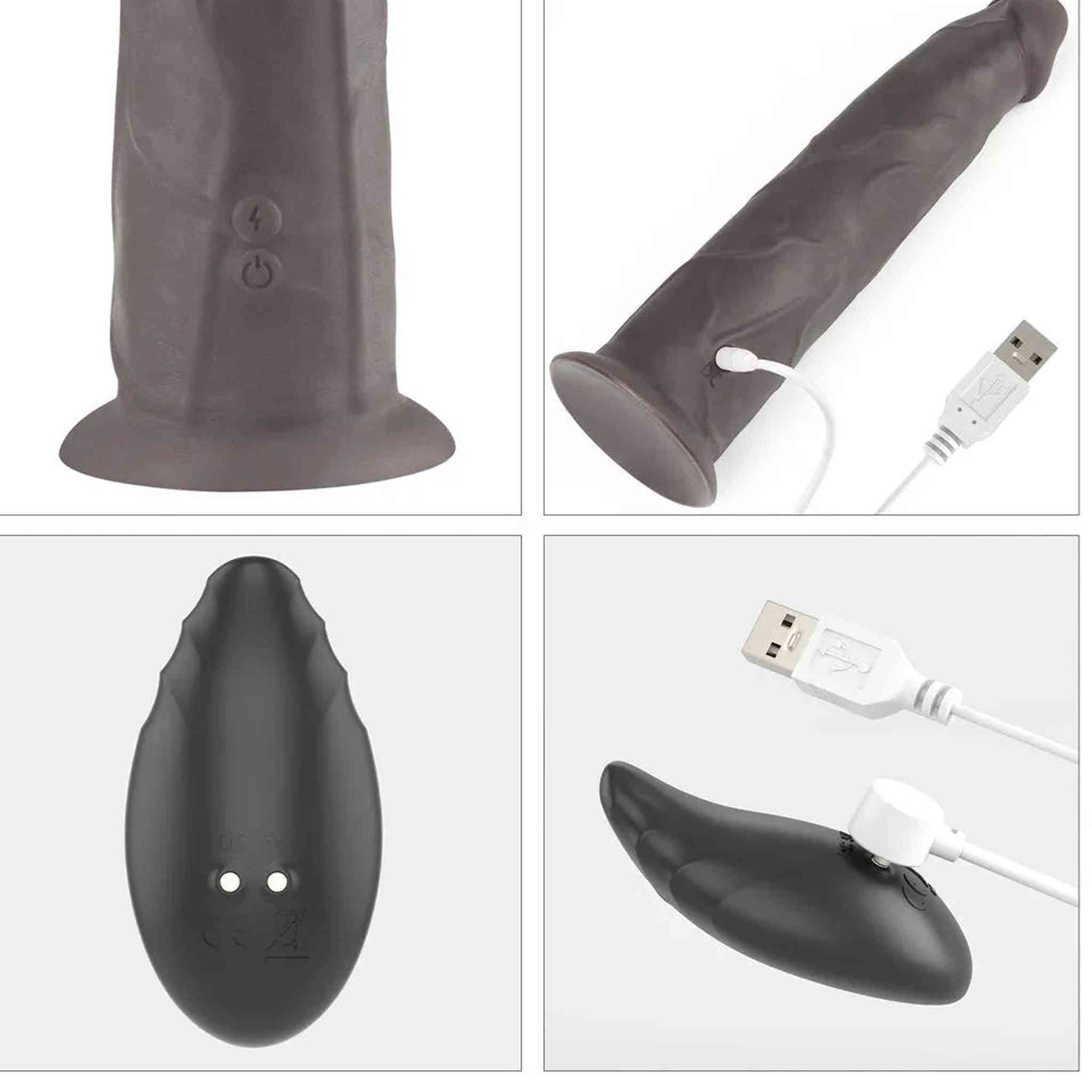 Fallo Ultra Realistico 9'' Con 10 programmi di vibrazione e rotazione