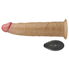 Fallo Ultra Realistico con 10 modalità di vibrazione e rotazione - Silicone, Comando Wireless - Rosa Carne, 9''